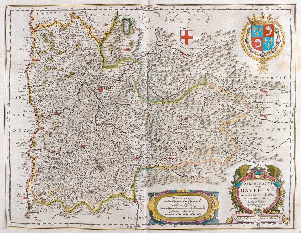 Grenoble, in "Theatrum Orbis Terrarum, sive Atlas Novus" di Willem Blaeu, Amsterdam da Willem Blaeu