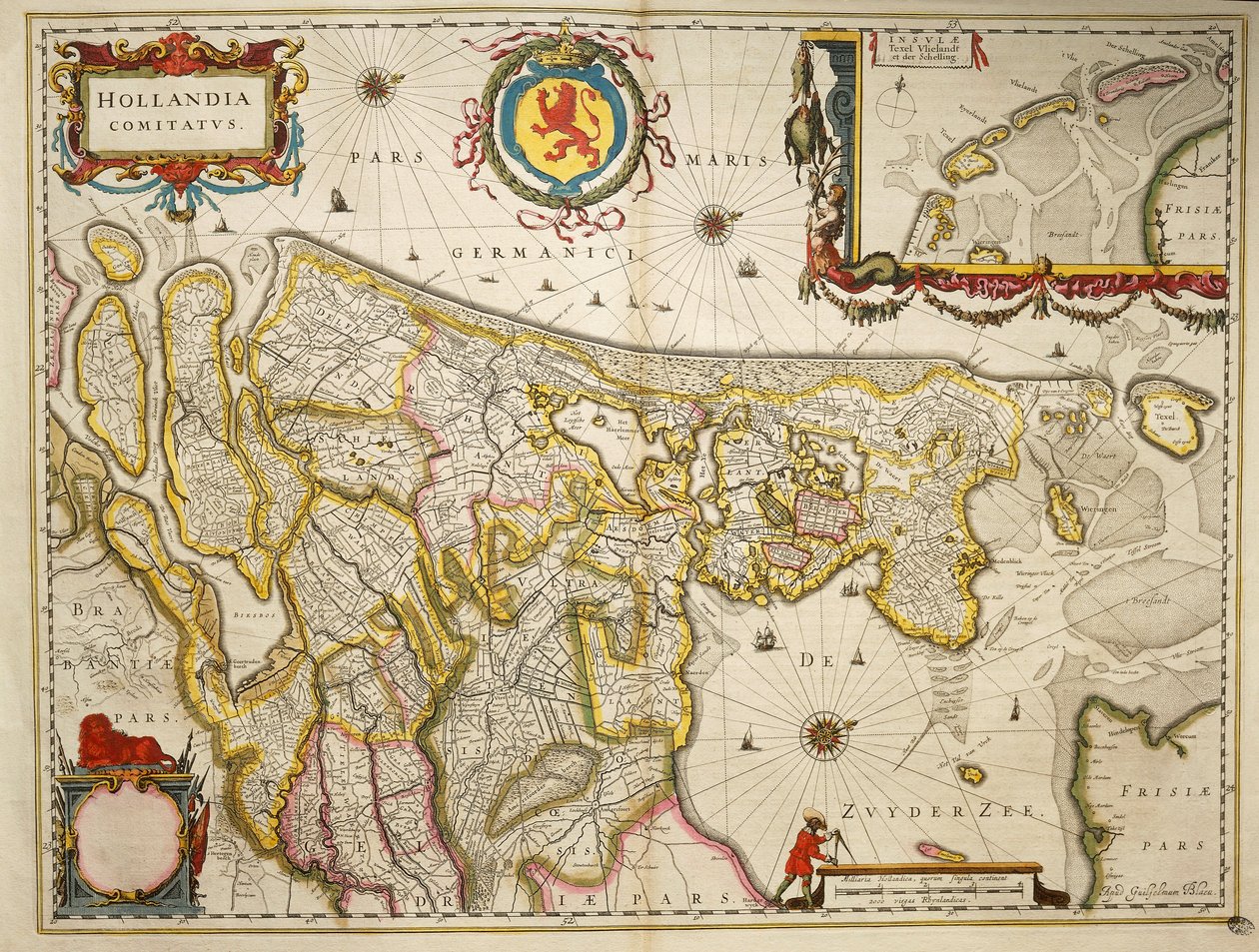Olanda da Theatrum Orbis Terrarum di Willem Bleau, Amsterdam da Willem Blaeu