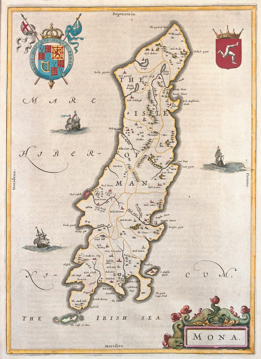 Isola di Man, in "Theatrum Orbis Terrarum, sive Atlas Novus" di Willem Blaeu, Amsterdam da Willem Blaeu