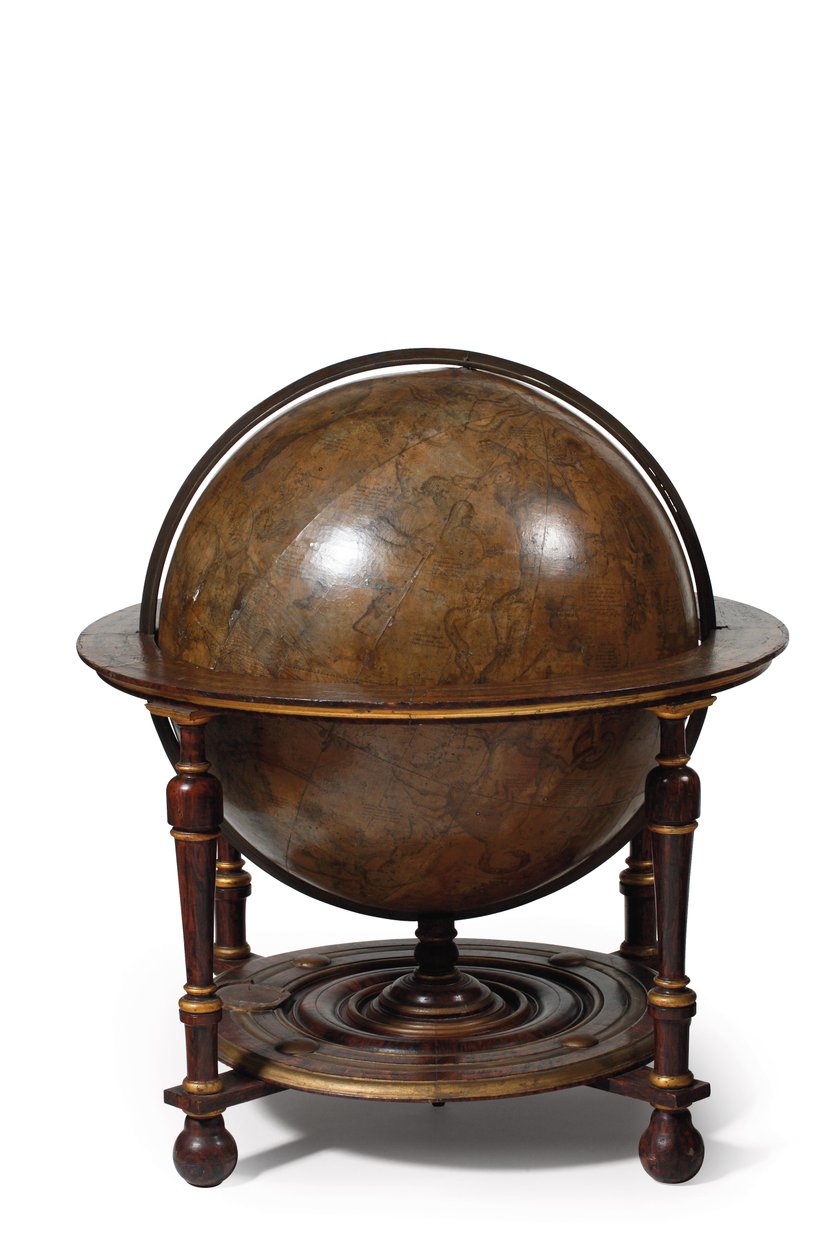 Grande coppia di globi da biblioteca, il terrestre 1645/48, il celeste dopo c.1630 da Willem Blaeu