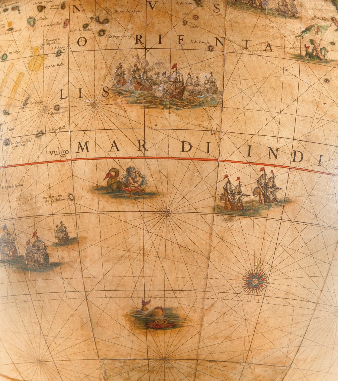 Grande coppia di globi da biblioteca, il terrestre 1645/48, il celeste dopo c.1630 da Willem Blaeu