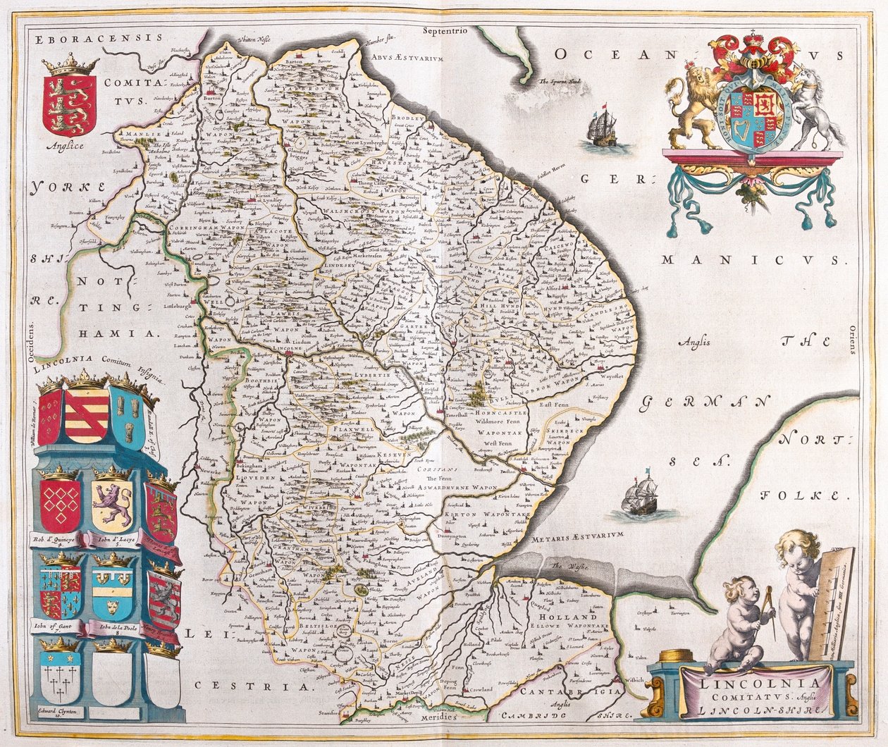 Lincoln shire, in "Theatrum Orbis Terrarum, sive Atlas Novus" di Willem Blaeu, Amsterdam da Willem Blaeu
