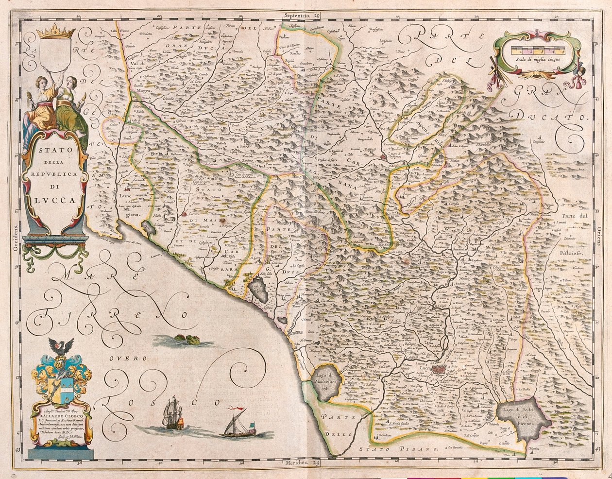 Lucca, Italia, in "Theatrum Orbis Terrarum, sive Atlas Novus" di Willem Blaeu, Amsterdam da Willem Blaeu