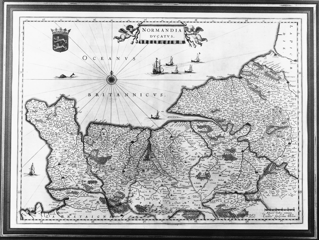 Mappa della Normandia dopo un