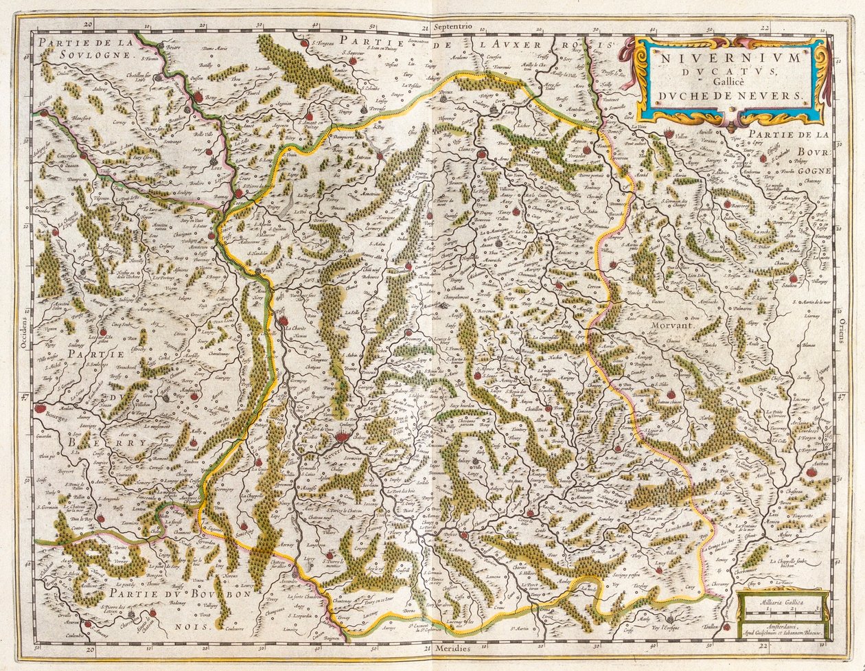 Nivernais, Nievre, in "Theatrum Orbis Terrarum, sive Atlas Novus" di Willem Blaeu, Amsterdam da Willem Blaeu