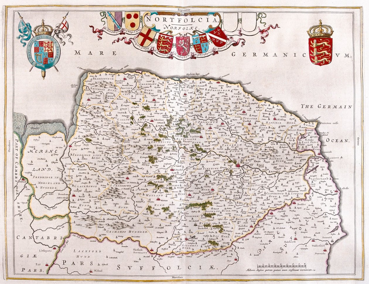 Northfolk, in "Theatrum Orbis Terrarum, sive Atlas Novus" di Willem Blaeu, Amsterdam da Willem Blaeu