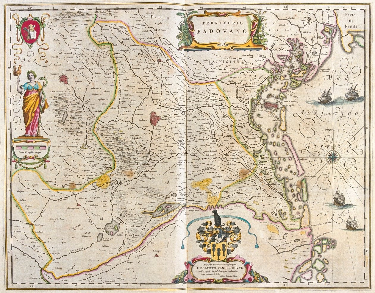 Padova, Italia, in "Theatrum Orbis Terrarum, sive Atlas Novus" di Willem Blaeu, Amsterdam da Willem Blaeu