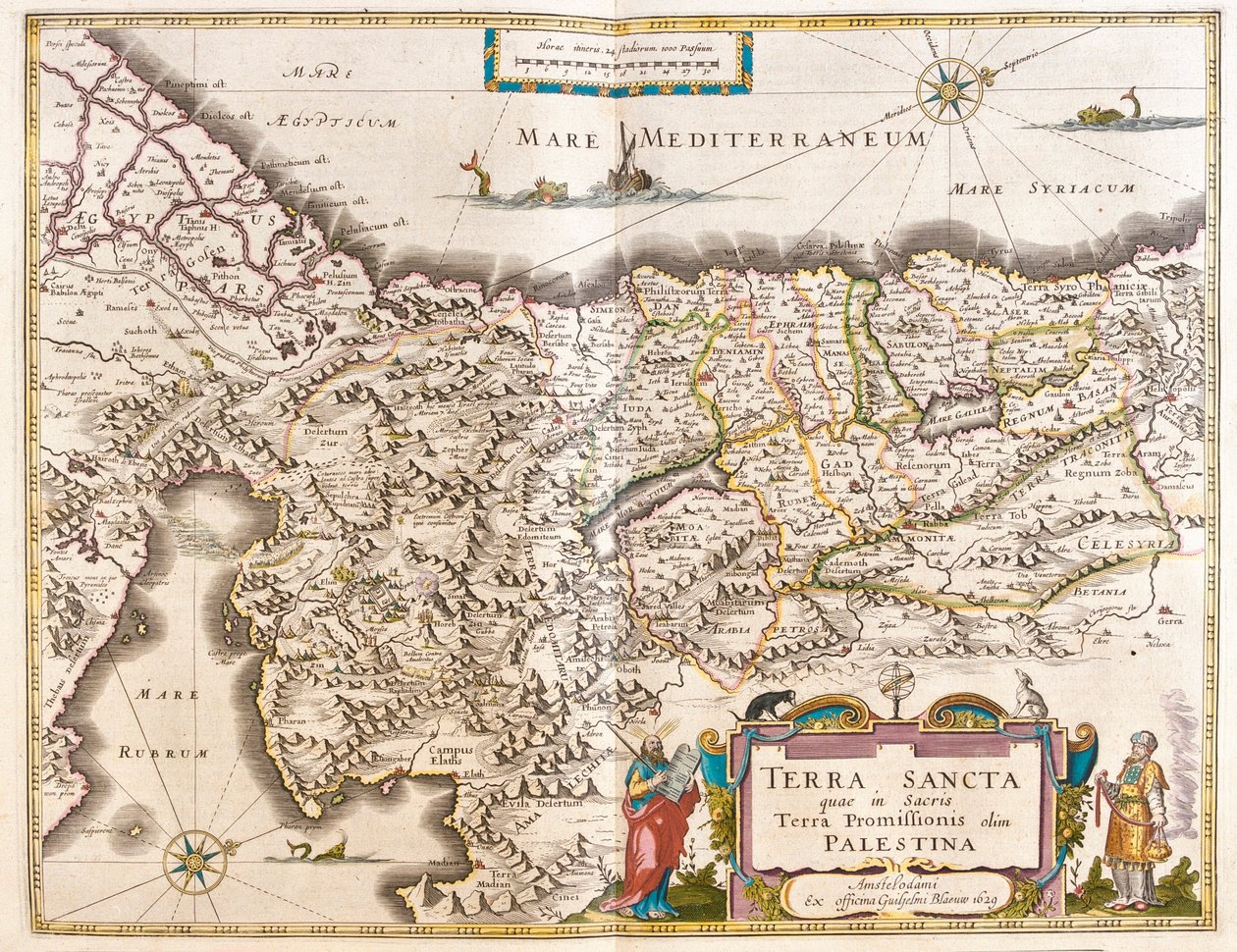 Palestina, in "Theatrum Orbis Terrarum, sive Atlas Novus" di Willem Blaeu, Amsterdam da Willem Blaeu