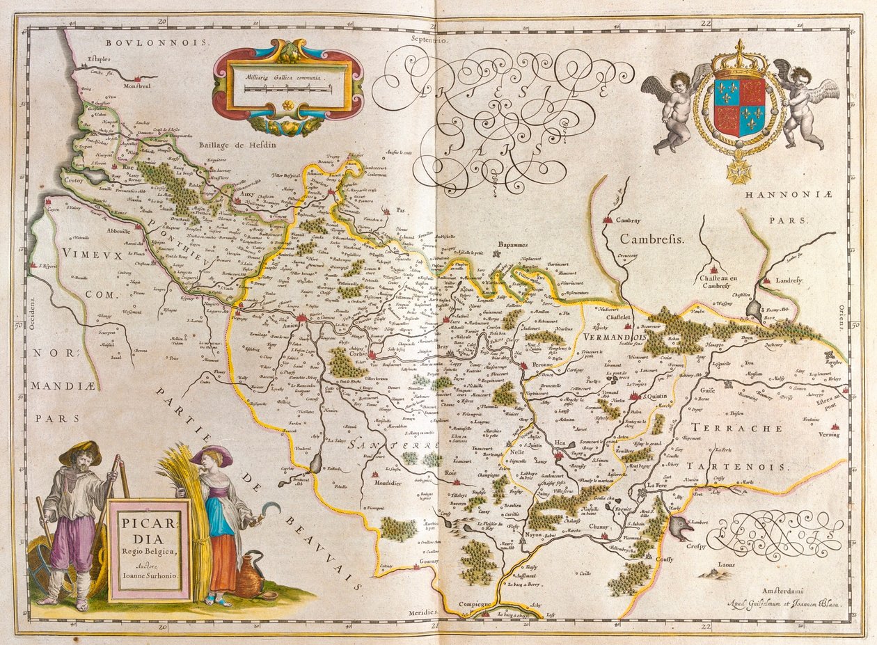 Piccardia, in "Theatrum Orbis Terrarum, sive Atlas Novus" di Willem Blaeu, Amsterdam da Willem Blaeu