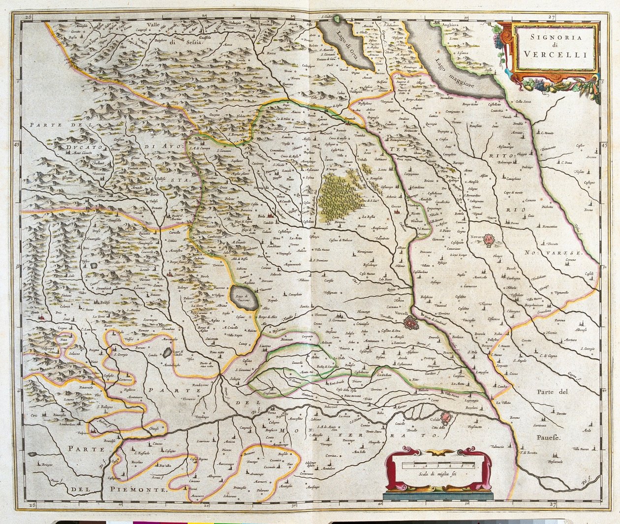 Piemont, Italia, in "Theatrum Orbis Terrarum, sive Atlas Novus" di Willem Blaeu, Amsterdam da Willem Blaeu