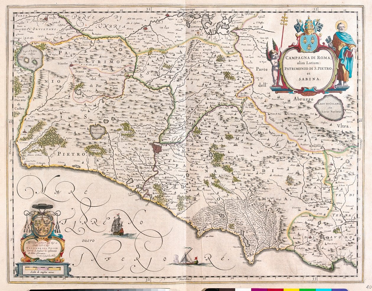 Roma, Italia, in "Theatrum Orbis Terrarum, sive Atlas Novus" di Willem Blaeu, Amsterdam da Willem Blaeu