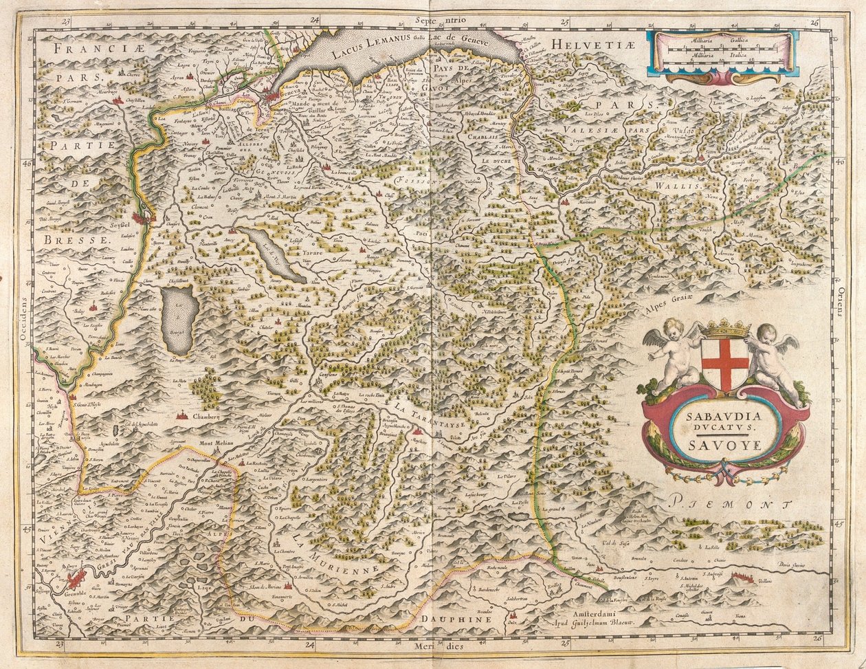 Savoia, Ginevra e il lago Lemano, Grenoble, in 