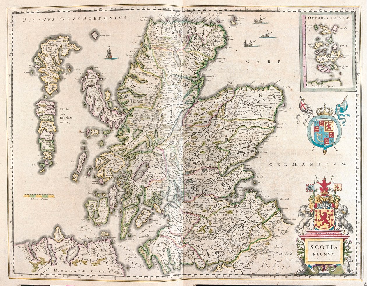 Scozia, in "Theatrum Orbis Terrarum, sive Atlas Novus" di Willem Blaeu, Amsterdam da Willem Blaeu