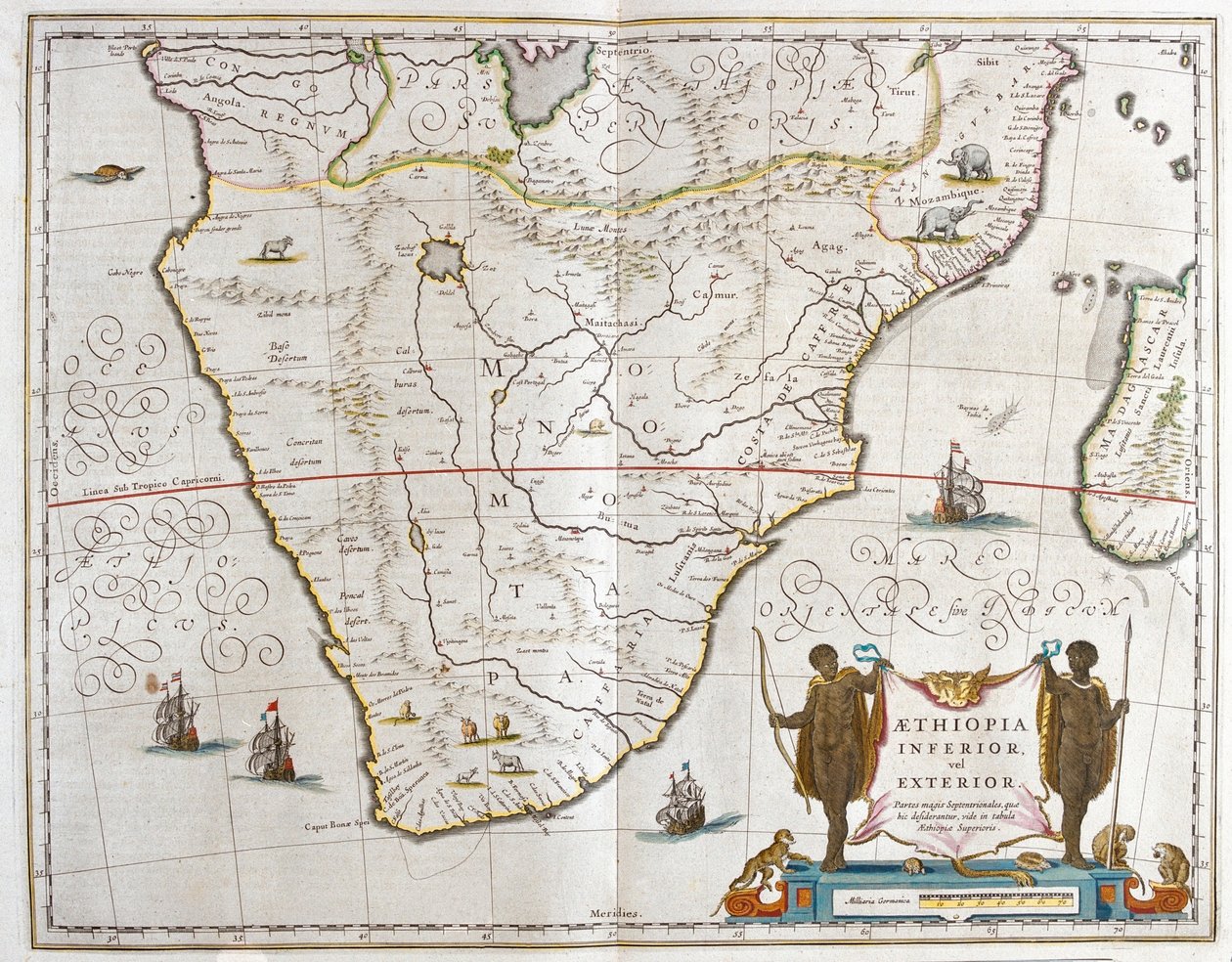 Sudafrica, in "Theatrum Orbis Terrarum, sive Atlas Novus" di Willem Blaeu, Amsterdam da Willem Blaeu