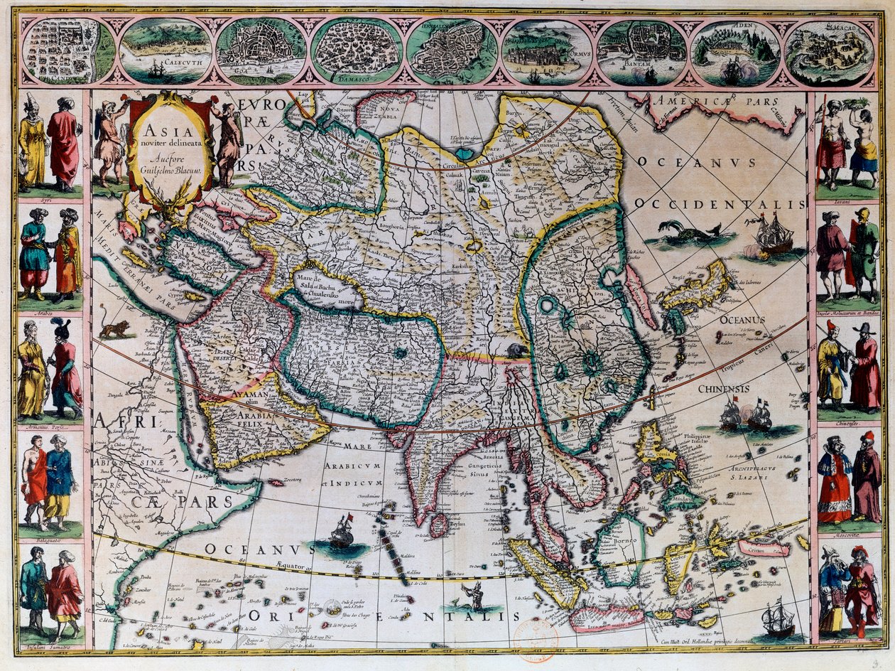 Il teatro del mondo o il nuovo atlante di Amsterdam. Mappa geografica dell