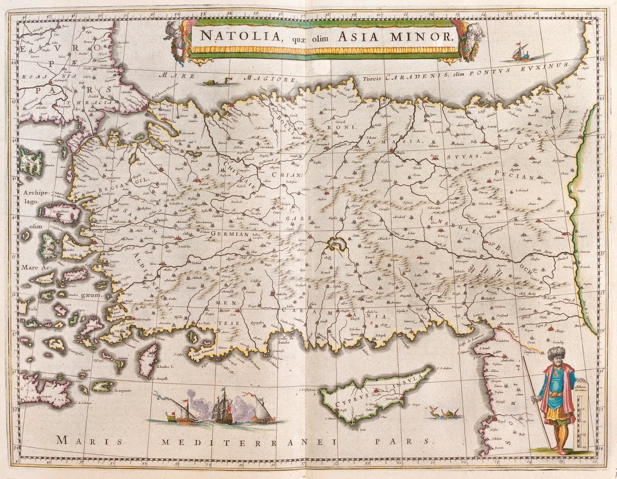 Turchia e Cipro, in "Theatrum Orbis Terrarum, sive Atlas Novus" di Willem Blaeu, Amsterdam da Willem Blaeu
