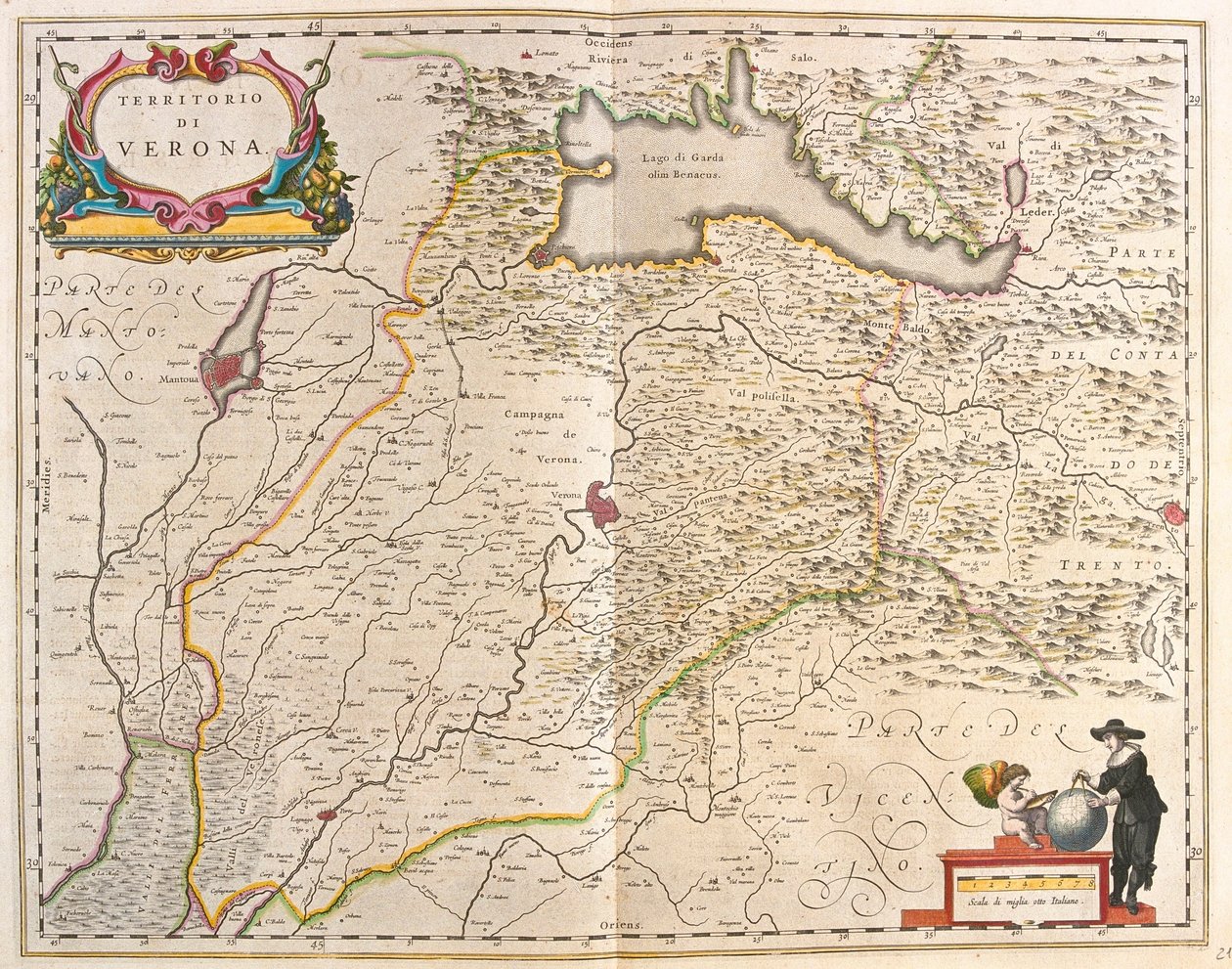 Verona, Italia, in "Theatrum Orbis Terrarum, sive Atlas Novus" di Willem Blaeu, Amsterdam da Willem Blaeu