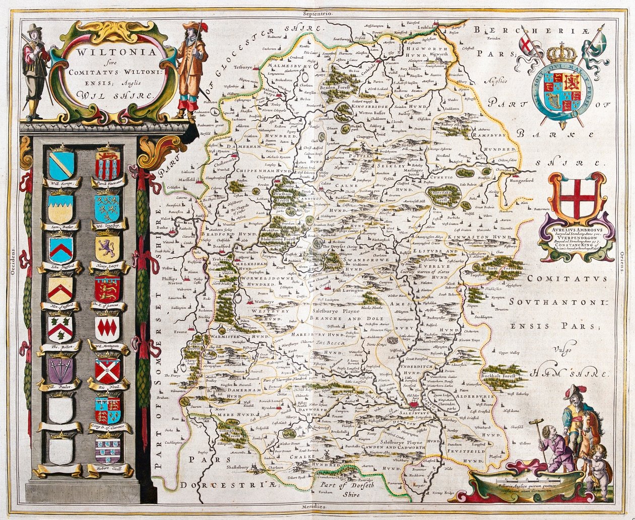 Wilshire, in "Theatrum Orbis Terrarum, sive Atlas Novus" di Willem Blaeu, Amsterdam da Willem Blaeu