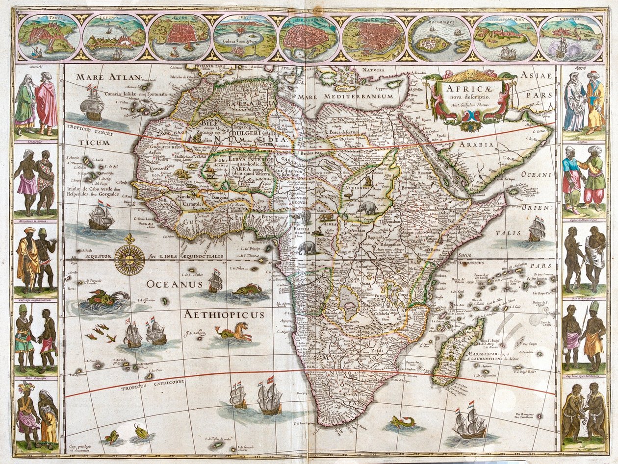 Africa, in "Theatrum Orbis Terrarum, sive Atlas Novus" di Willem Blaeu, Amsterdam da Willem Blaeu