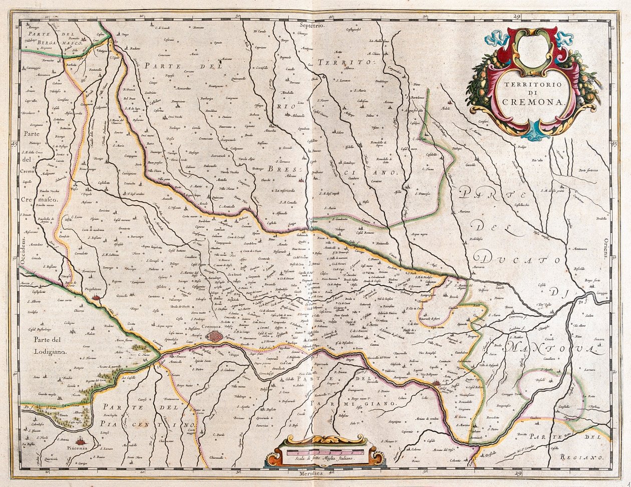 La città di Cremona, in Italia, nel "Theatrum Orbis Terrarum, sive Atlas Novus" di Willem Blaeu, Amsterdam. da Willem Blaeu