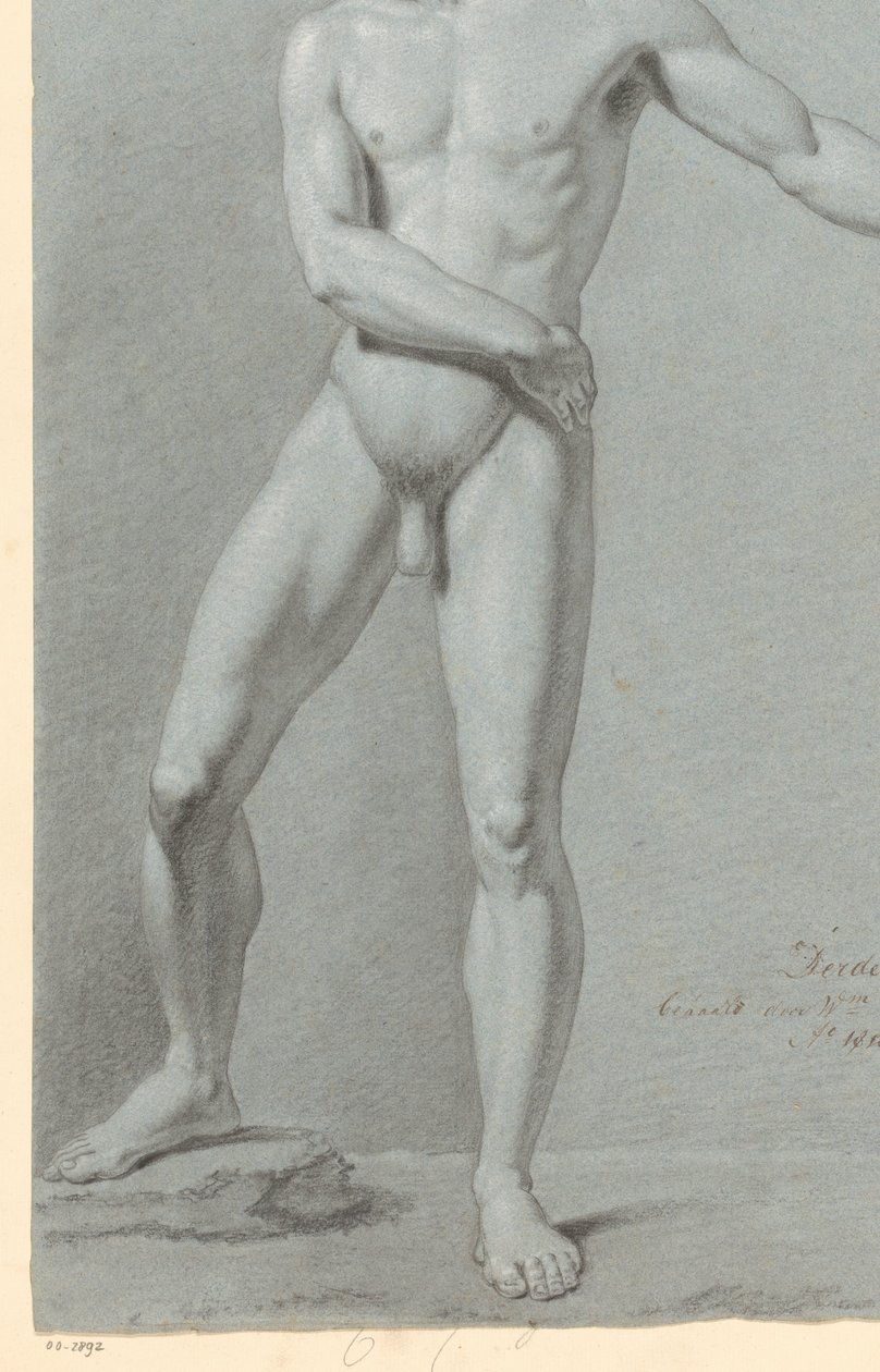 Nudo maschile in piedi, visto di fronte (3° premio 1810) da Willem Grebner
