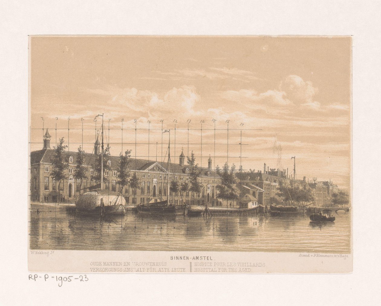 Casa di cura sul Binnen Amstel ad Amsterdam da Willem Hekking jr.