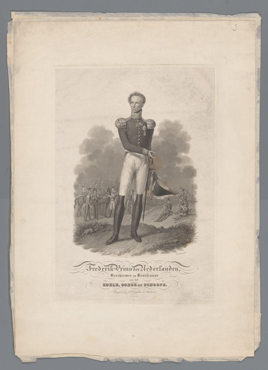 Federico Principe dei Paesi Bassi, Protettore e Cultore del Nobile, Buono e Bello da Willem Hendrik Hoogkamer