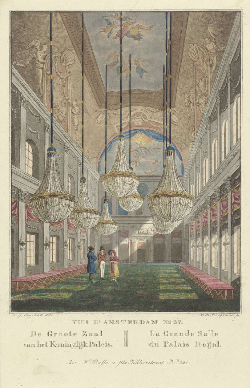 Interno del Palazzo Reale di Amsterdam da Willem Hendrik Hoogkamer