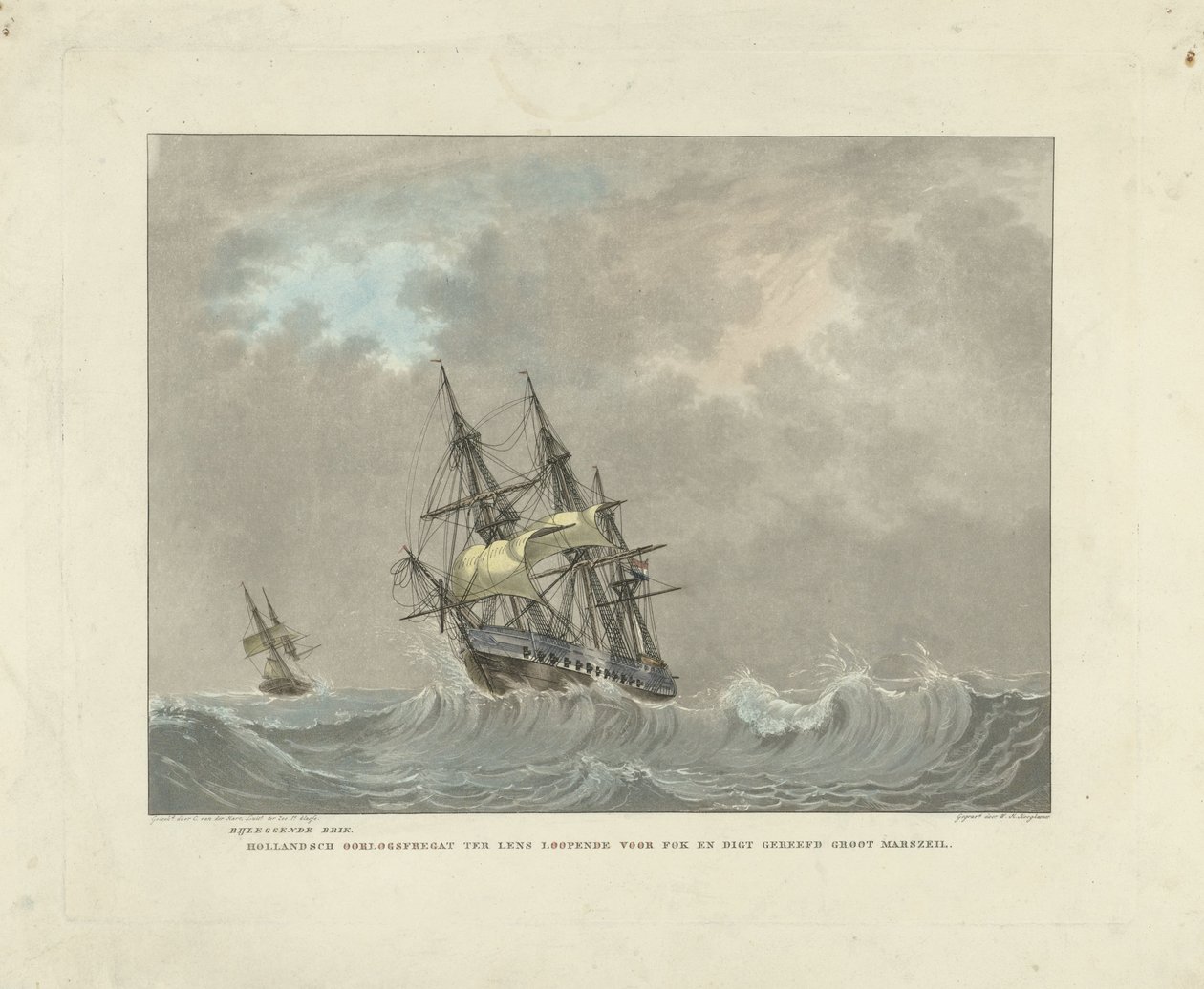 Nave a vela su onde alte da Willem Hendrik Hoogkamer