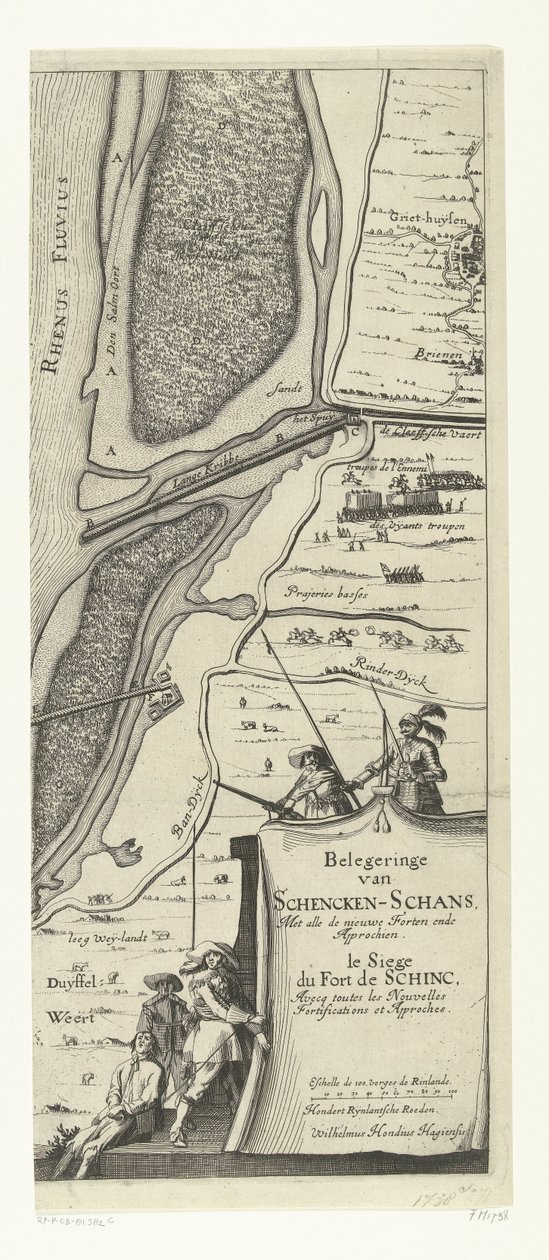 Assedio di Schenckenschans (pannello destro), 1635 da Willem Hondius