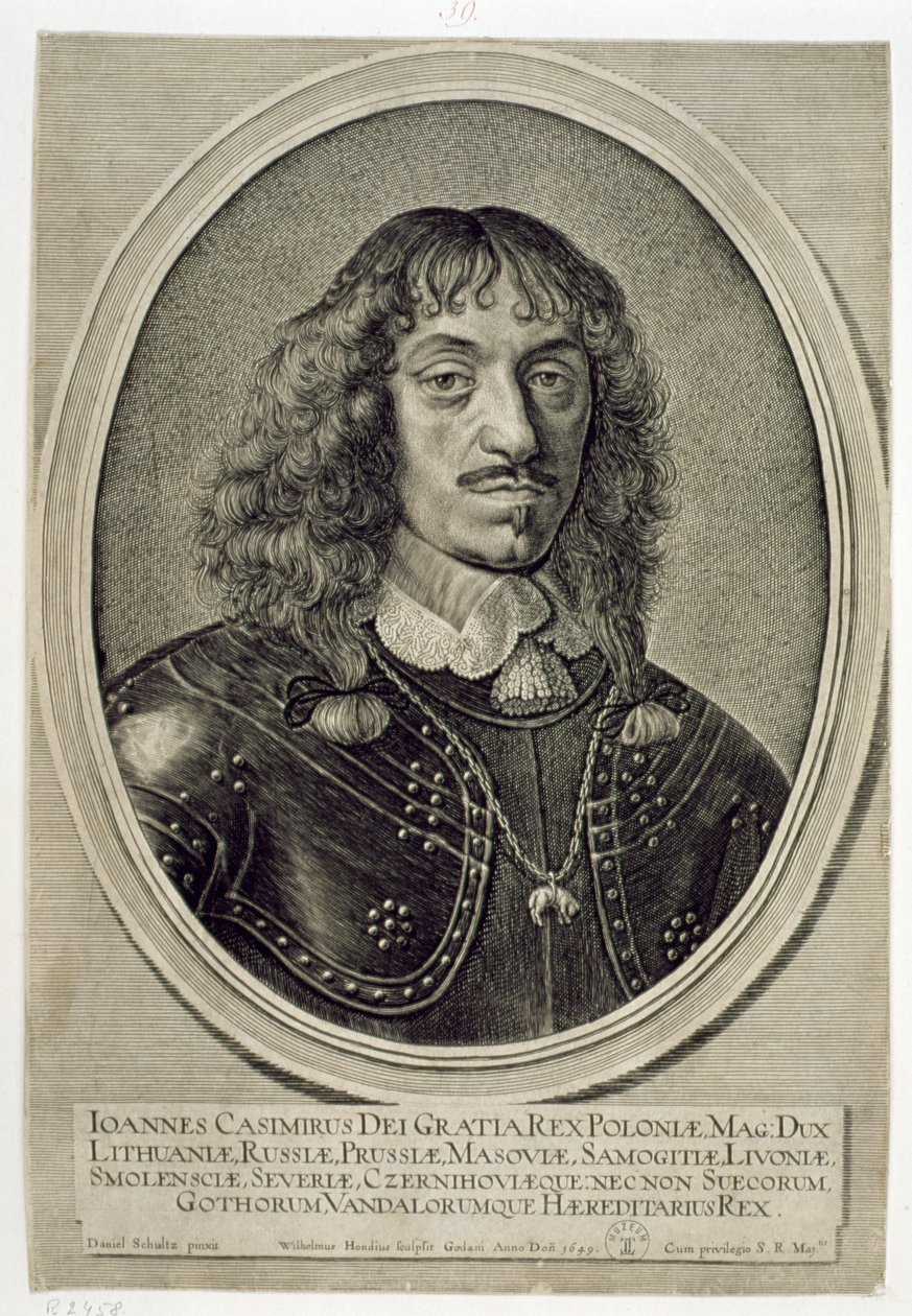 Giovanni Casimiro Vasa (1609-72) Re di Polonia, 1649 da Willem Hondius