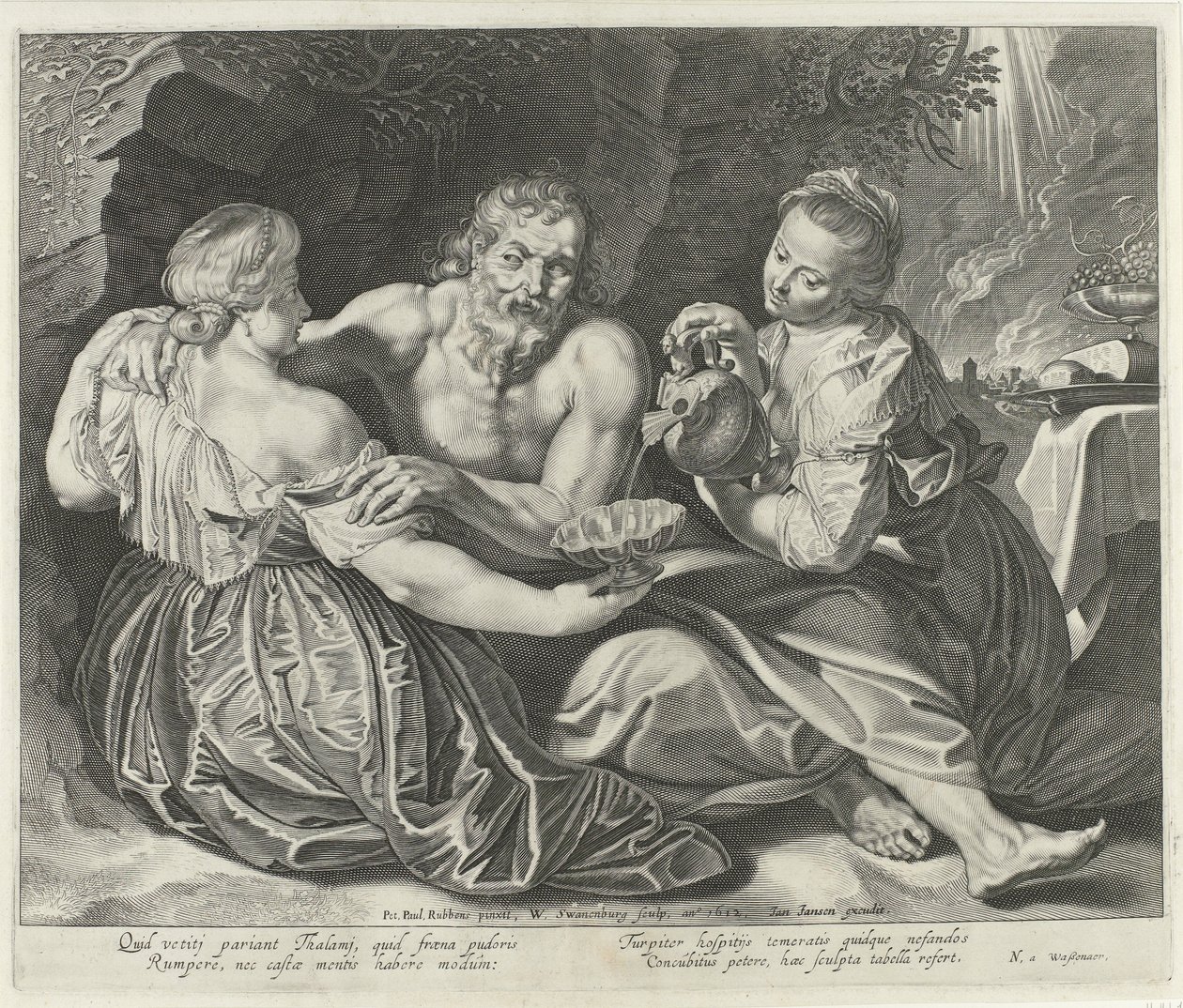 Lot e le sue figlie da Willem Isaacsz Swanenburg