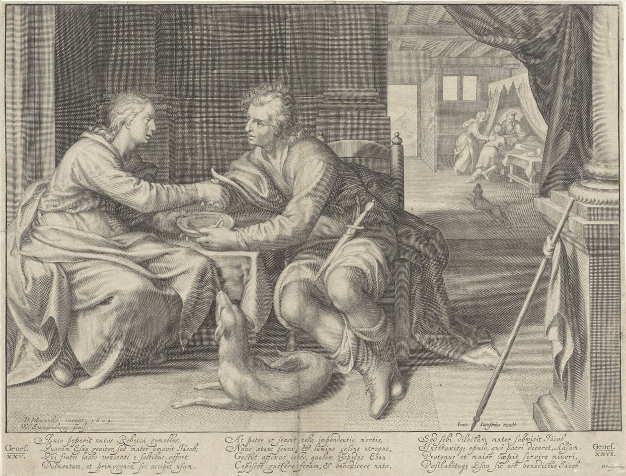 Esaù vende il suo diritto di primogenitura a Giacobbe da Willem Isaacsz. van Swanenburg