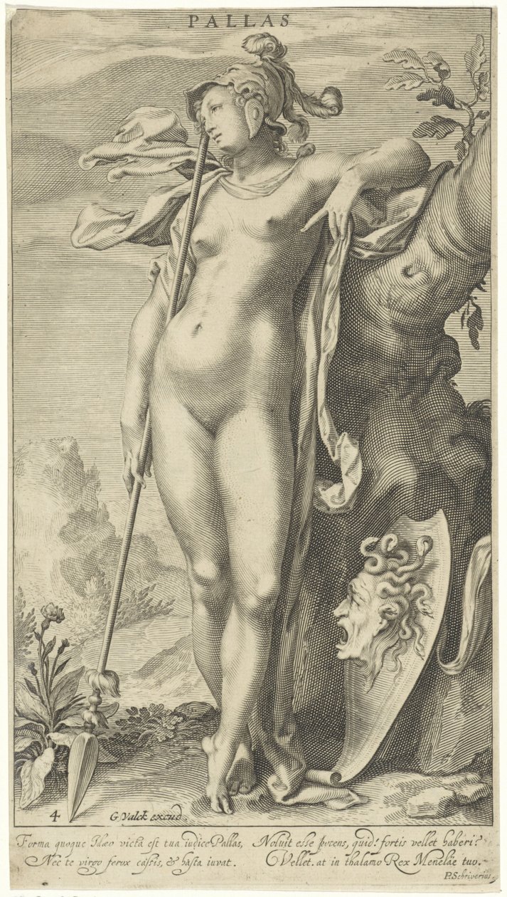Minerva presso un albero da Willem Isaacsz. van Swanenburg