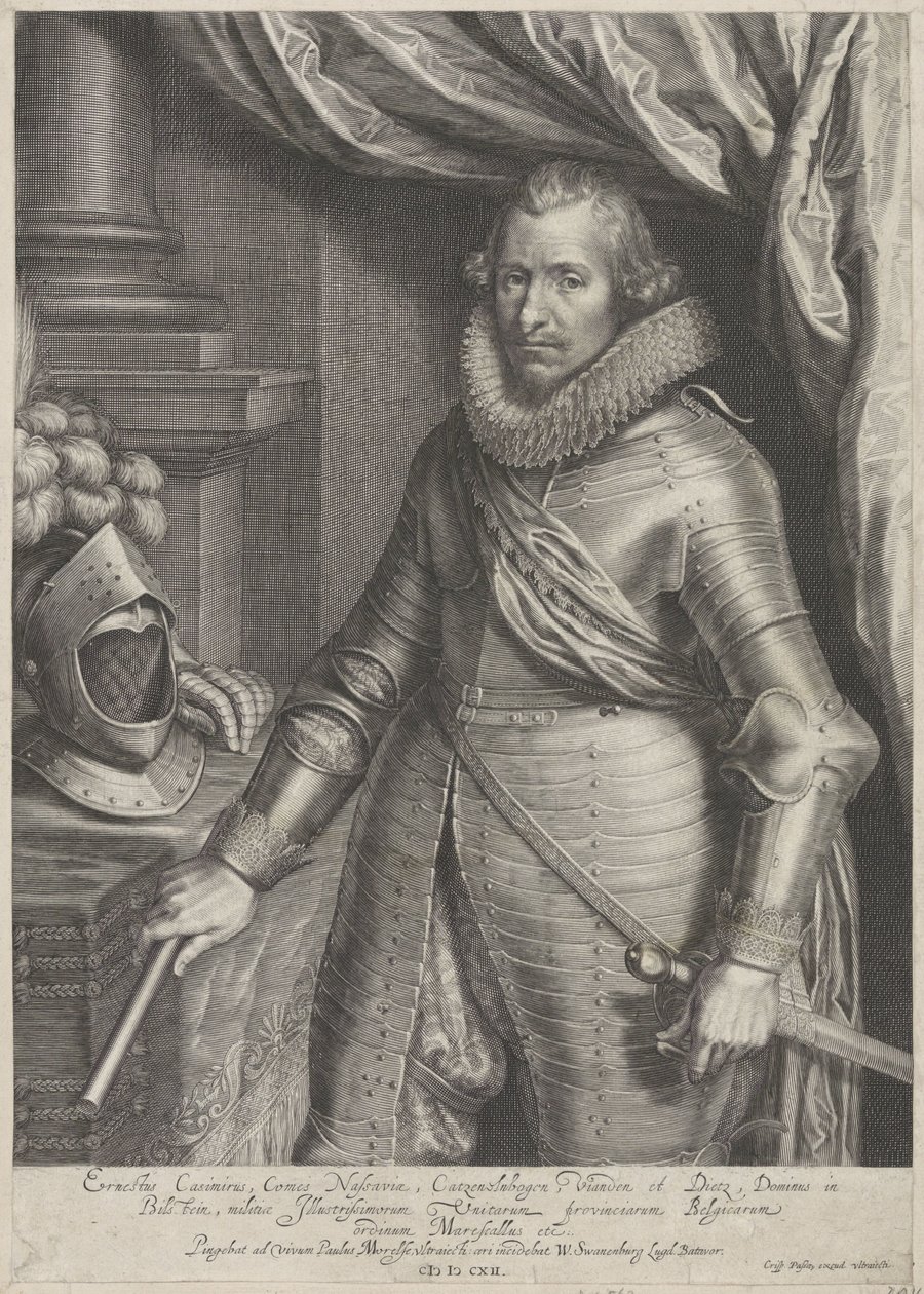 Ritratto di Ernesto Casimiro, conte di Nassau-Dietz da Willem Isaacsz. van Swanenburg