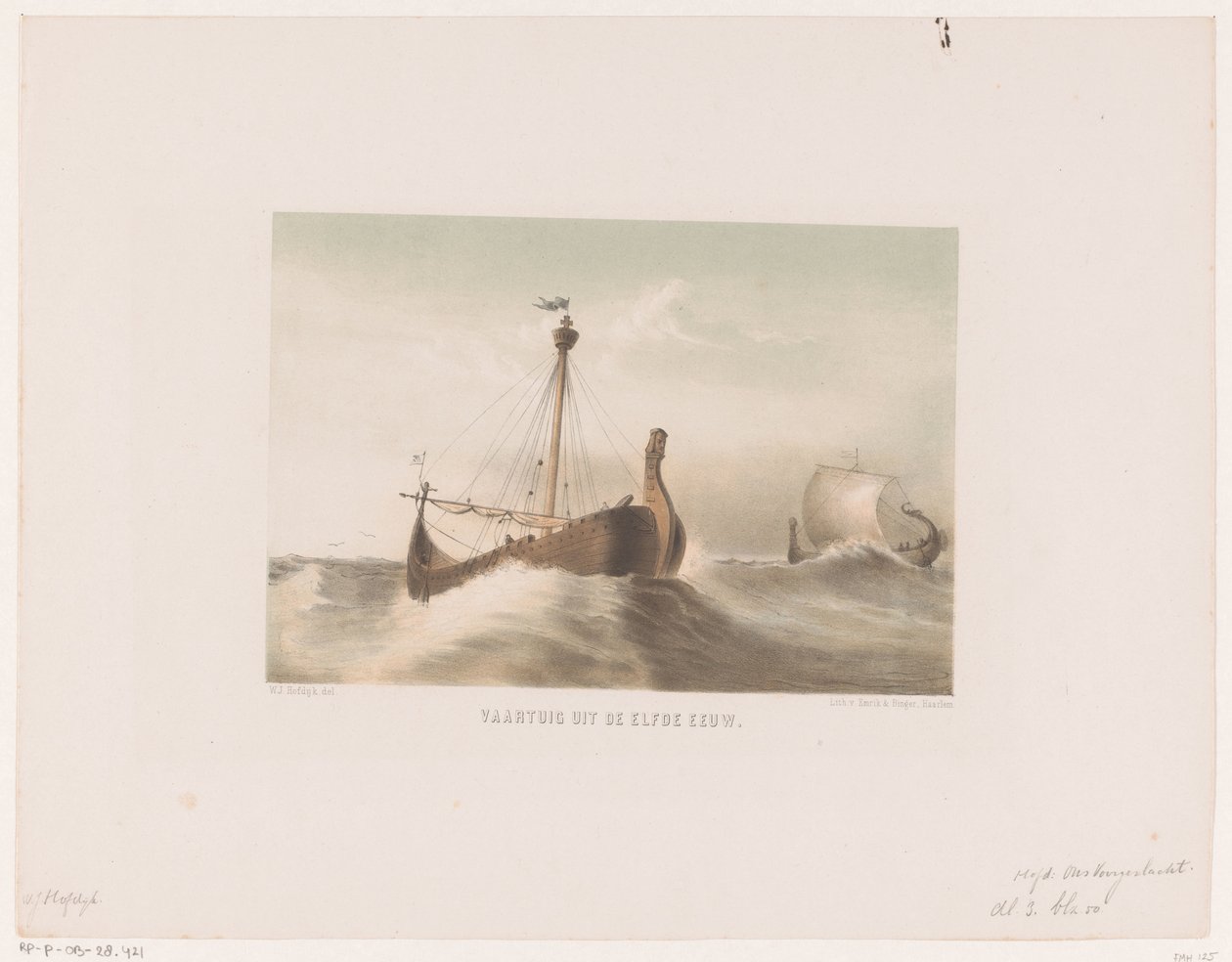 Imbarcazione, XI secolo da Willem Jacob Hofdijk