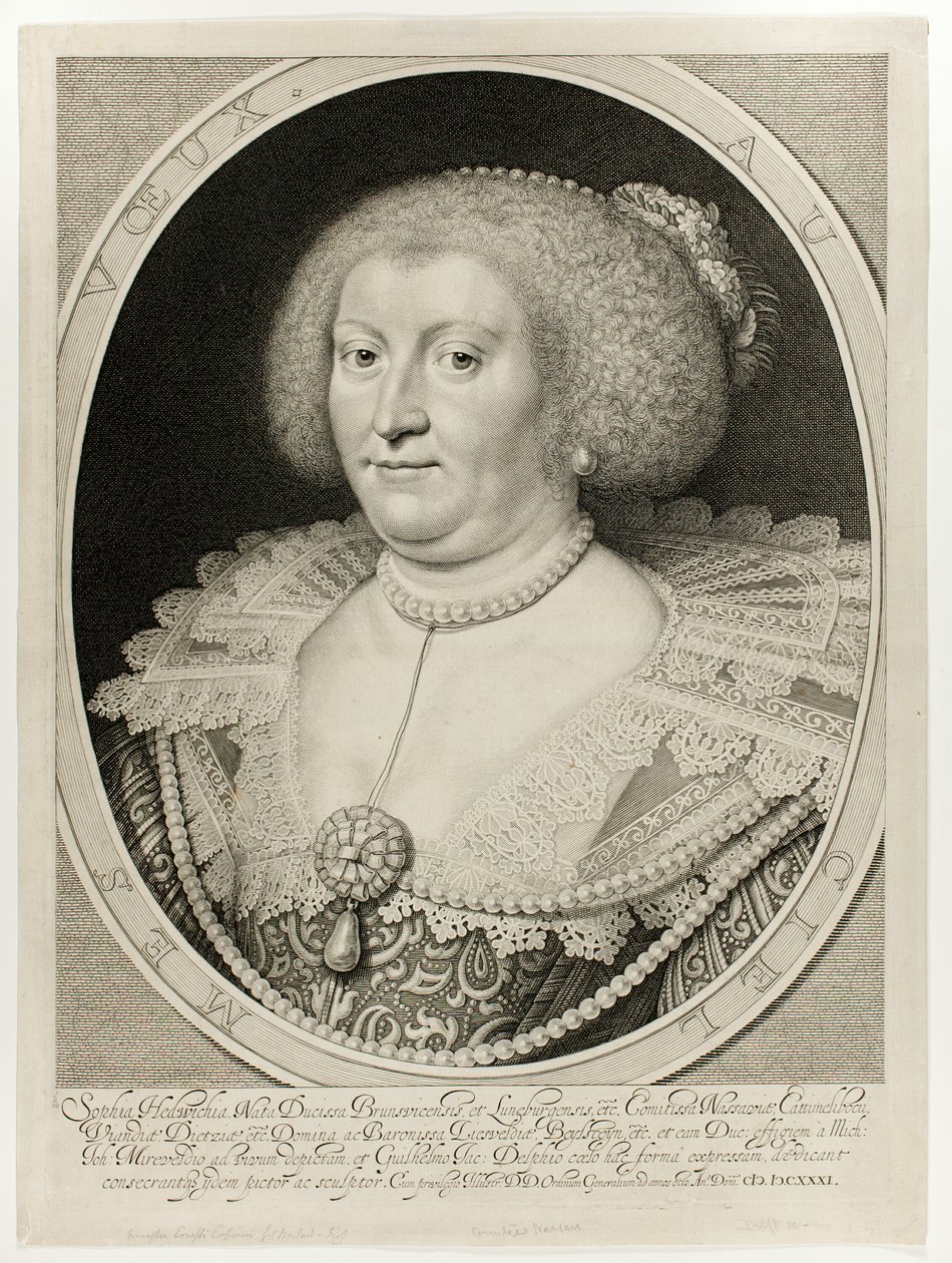 Sophia Hedwichia, Contessa di Nassau-Dietz da Willem Jacobsz. Delff