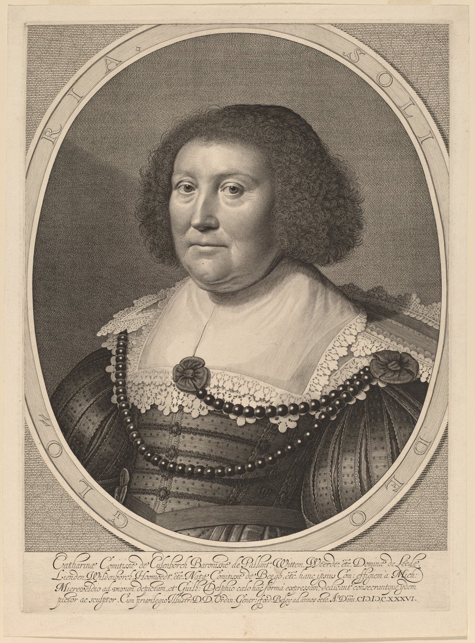 Caterina, contessa di Pallandt da Willem Jacobsz Delff after Michiel van Miereveld