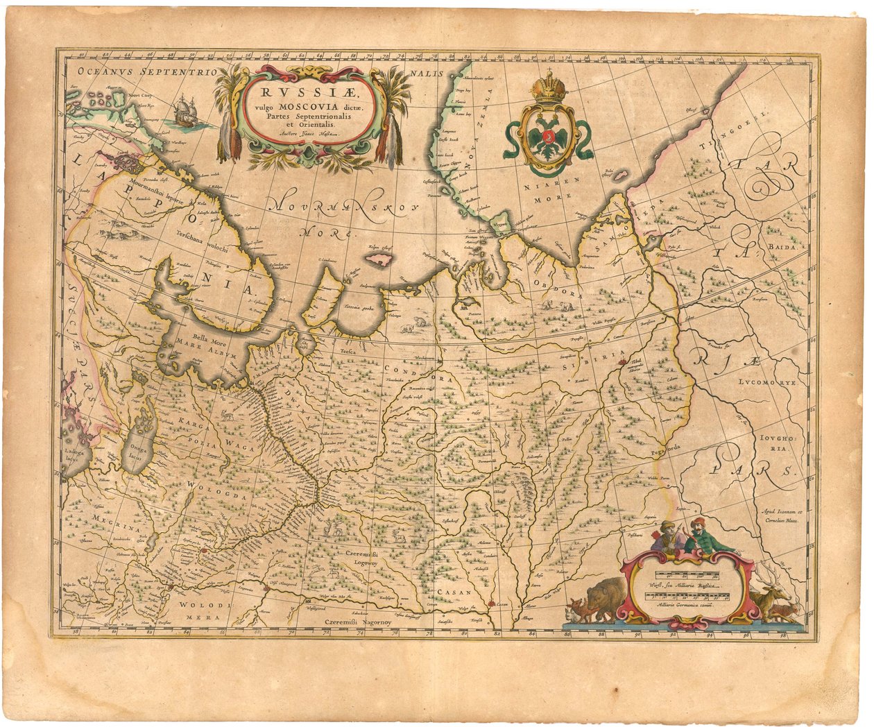 Mappa della Russia da: Theatrum Orbis Terrarum da Willem Janszoon Blaeu