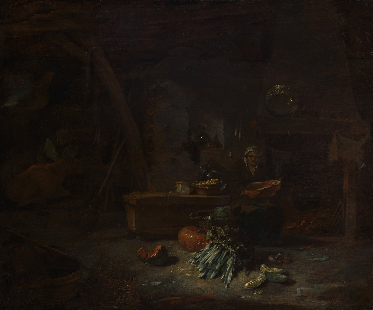 Interno di una cucina da Willem Kalf