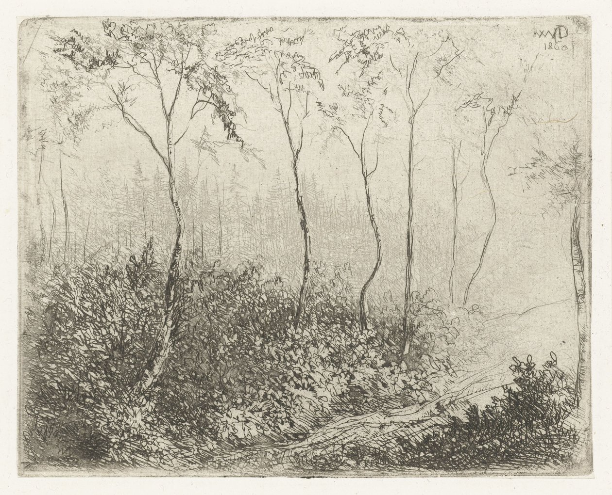 Paesaggio boschivo da Willem Matthias Jan van Dielen