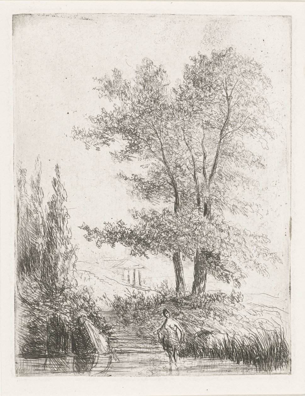 Paesaggio collinare con bagnante da Willem Matthias Jan van Dielen