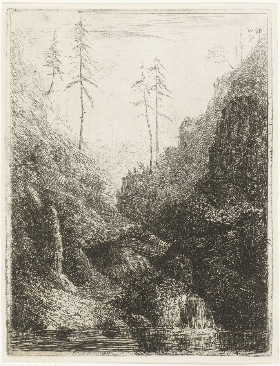 Paesaggio roccioso da Willem Matthias Jan van Dielen