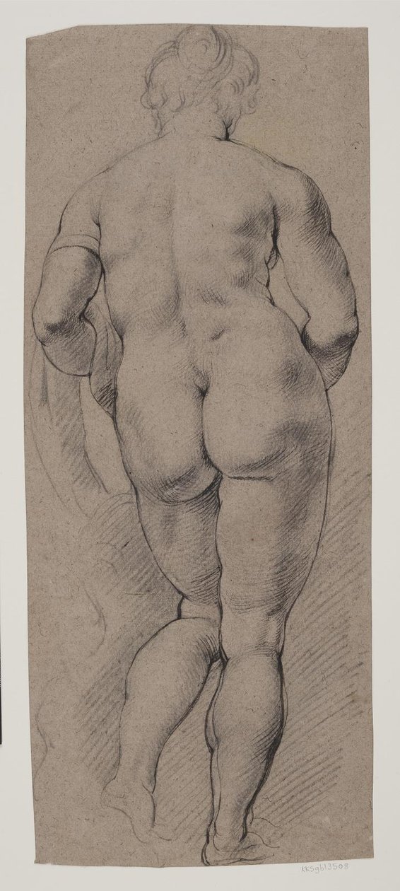 Nudo femminile in piedi visto di spalle da Willem Panneels
