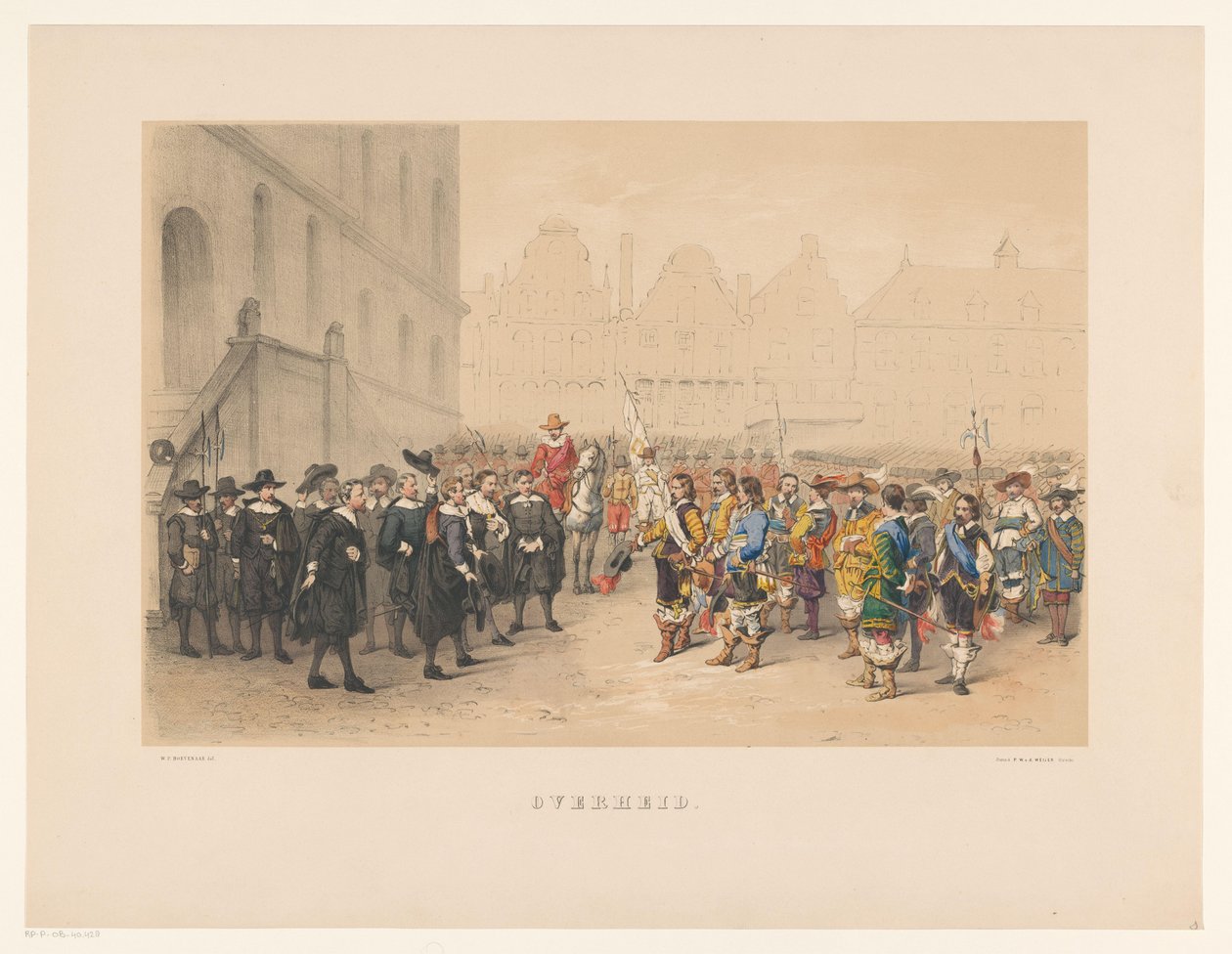 Terzo gruppo della mascherata di Utrecht nel 1856 da Willem Pieter Hoevenaar