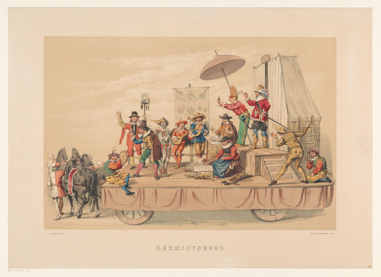 Sesta gruppo della mascherata di Utrecht nel 1856 da Willem Pieter Hoevenaar