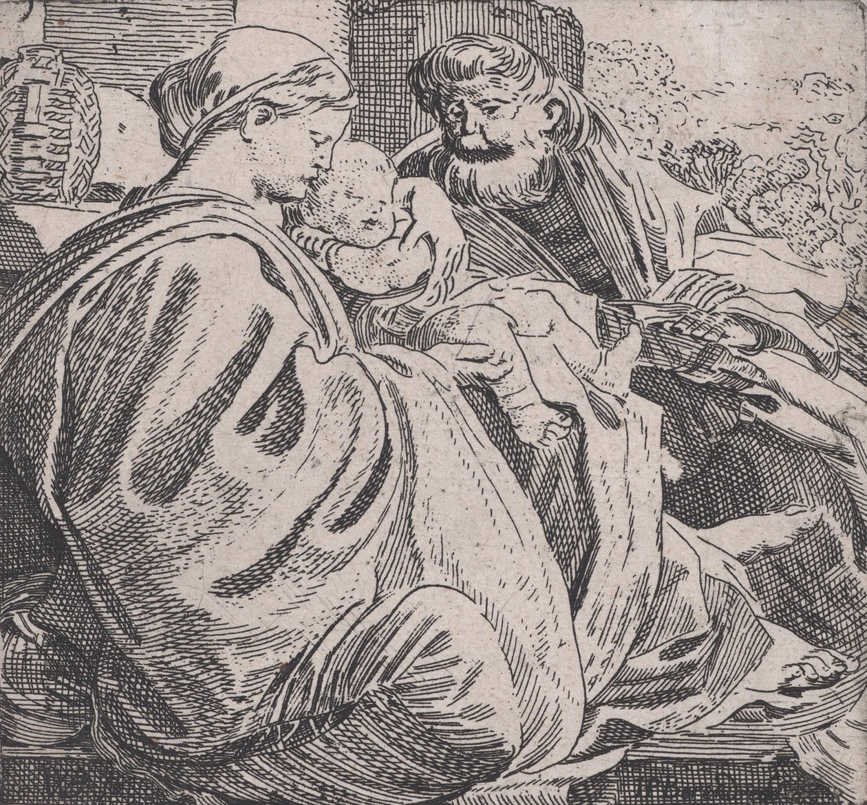 La Sacra Famiglia in Riposo da Willem Pietersz. Buytewech