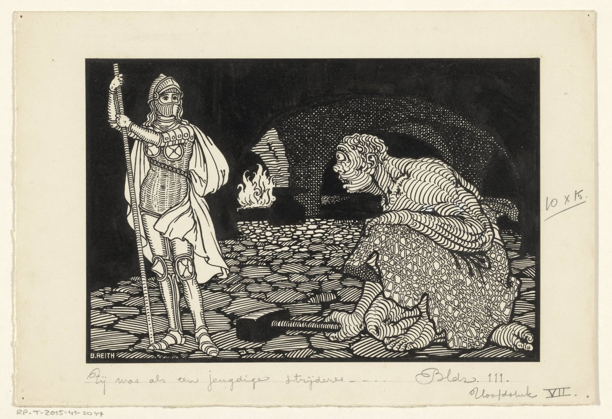 Uomo, donne e bambini in un salotto da Willem Pothast (signed by artist)