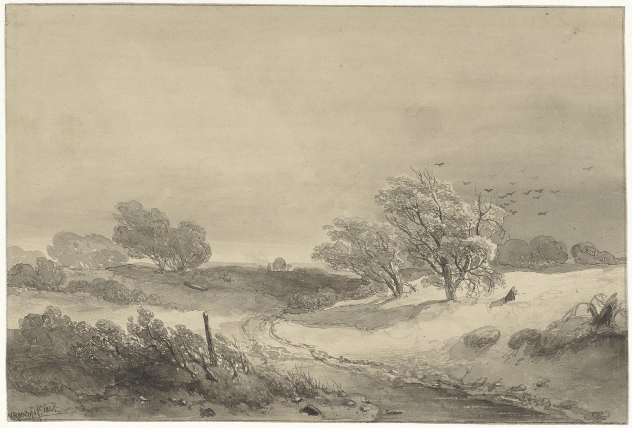 Paesaggio dunale con tempo cupo da Willem Roelofs (I)