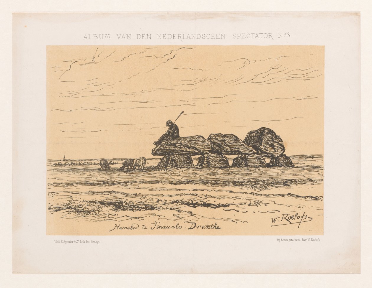 Dolmen a Tynaarlo in Drenthe (Album dello spettatore olandese n. 3) da Willem Roelofs (I)